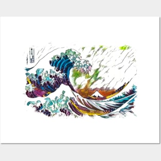 ✪ The Great Wave Off Kanagawa ✪ Abstract Ukiyo-e Historic Japanese Manga Art Posters and Art